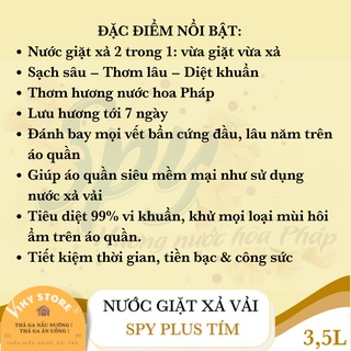 Nước giặt xả SPY PLUS tím [ dung tích 3500ml ]