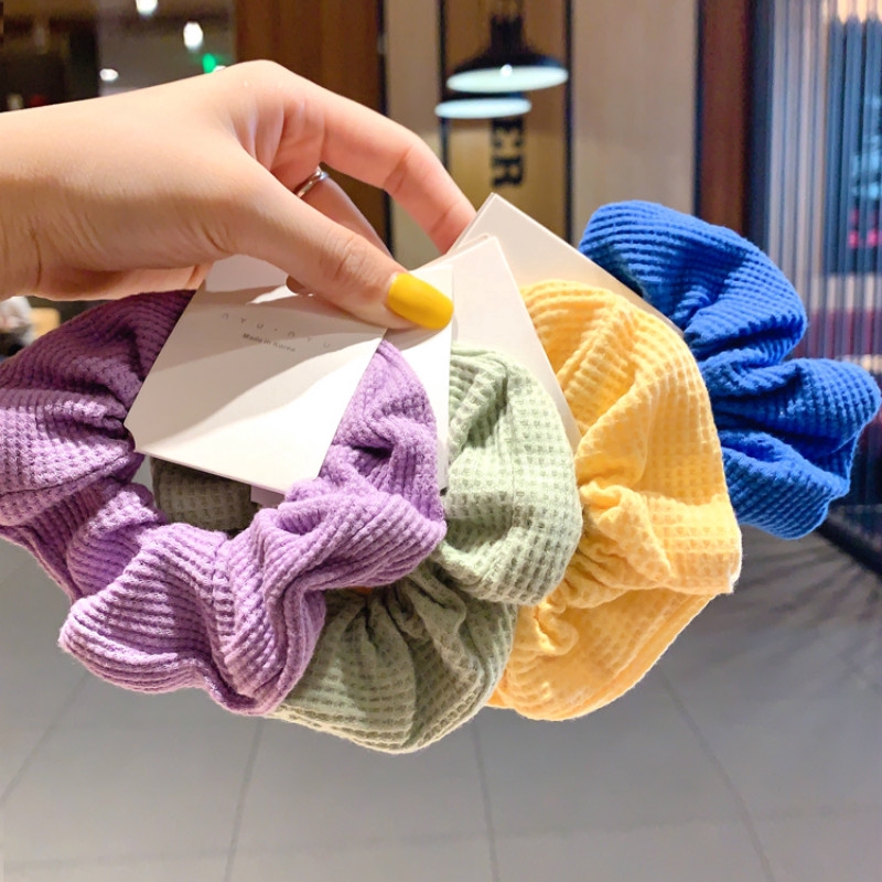 Dây Buộc Tóc Màu Trơn Xinh Xắn Cho Nữ