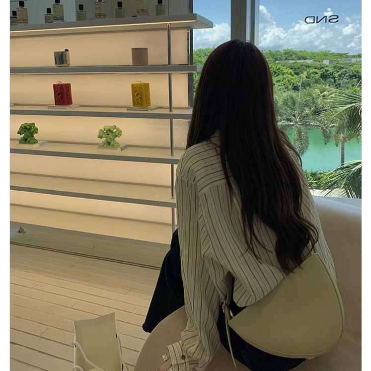 (MớI) Áo Sơmi DàI Tay Kẻ SọC Đơn GiảN Cho Nữ