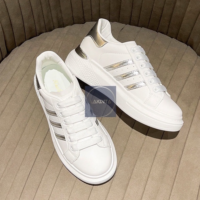 Giày nam sneaker giầy thể thao nam hàn quốc công sở Lakinta tập gym chạy bộ thể dục cổ thấp 2 màu đen trắng đẹp GD566