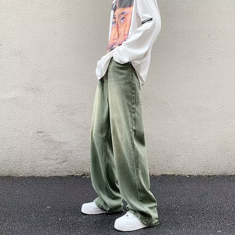 Quần Jean Dài Cỡ Lớn S-3XL Phối Màu Tương Phản Kiểu Hàn Quốc Thời Trang Cho Nam