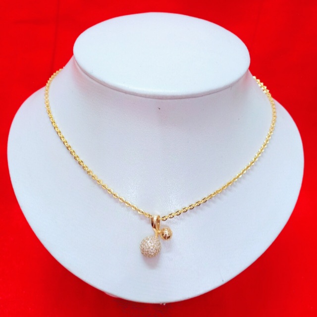 Vòng cổ nữ mặt quả chery ảnh thật