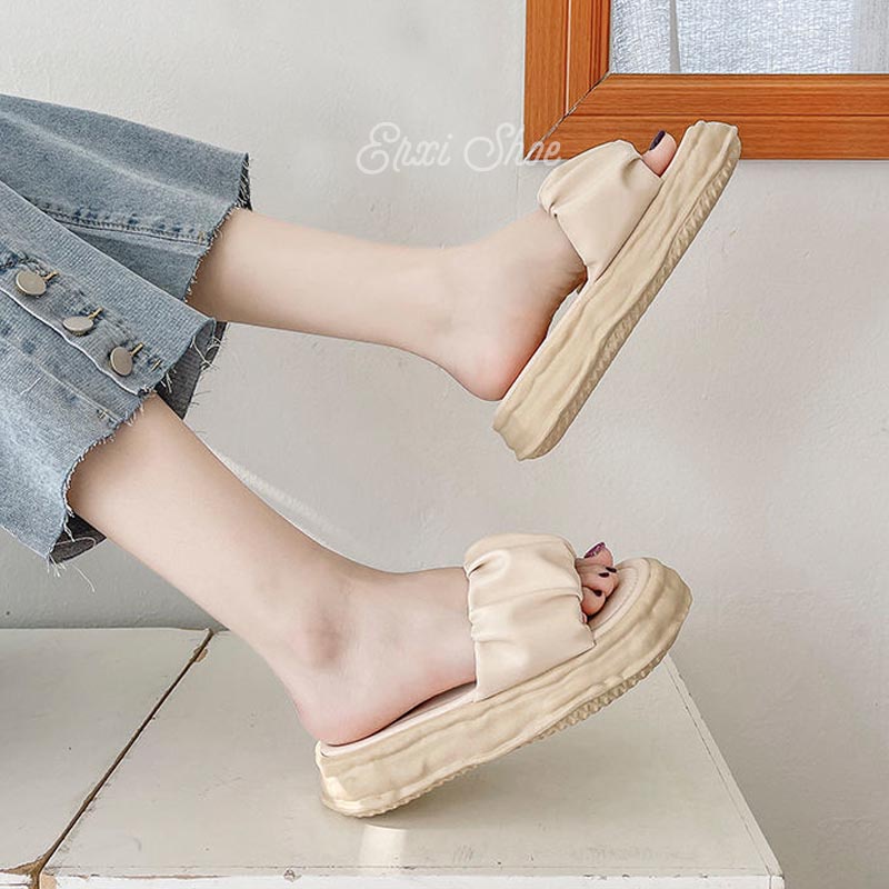 Dép Nữ Đế Dày Quai Ngang Thời Trang