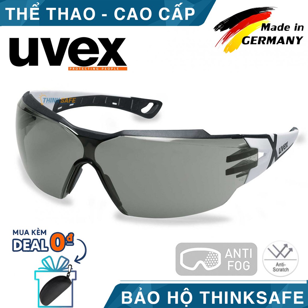 Kính bảo hộ cao cấp Uvex Thinksafe, mắt kính chống bụi đa năng, chống tia UV, chống chói, nhập khẩu chính hãng - CX2