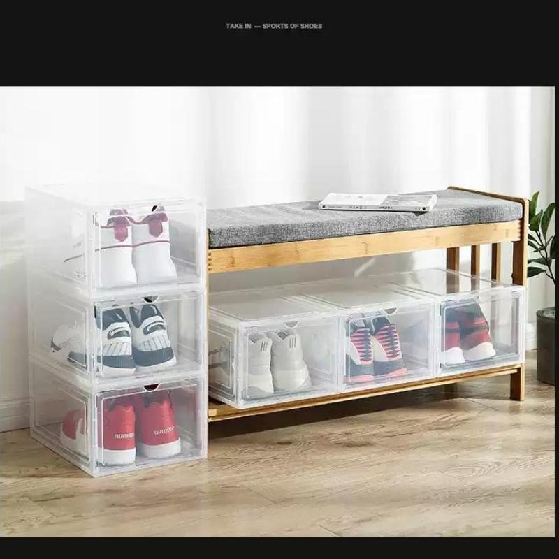 COMBO 5 Hộp Đựng Giày Nhựa Cứng Cao Cấp Size Lớn, Cửa Nam Châm Lắp Ráp Tiện Lợi Loại Xịn Màu sắc trung tính