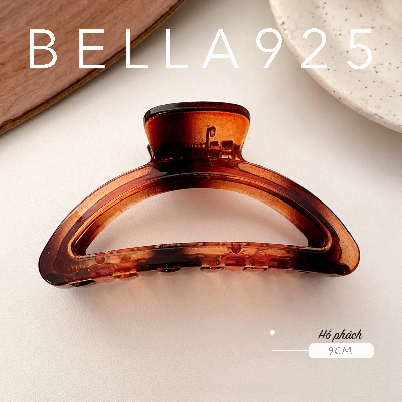 Kẹp tóc Bella 925 cạp tóc nhựa cứng cao cấp chữ D 9cm Hàn quốc
