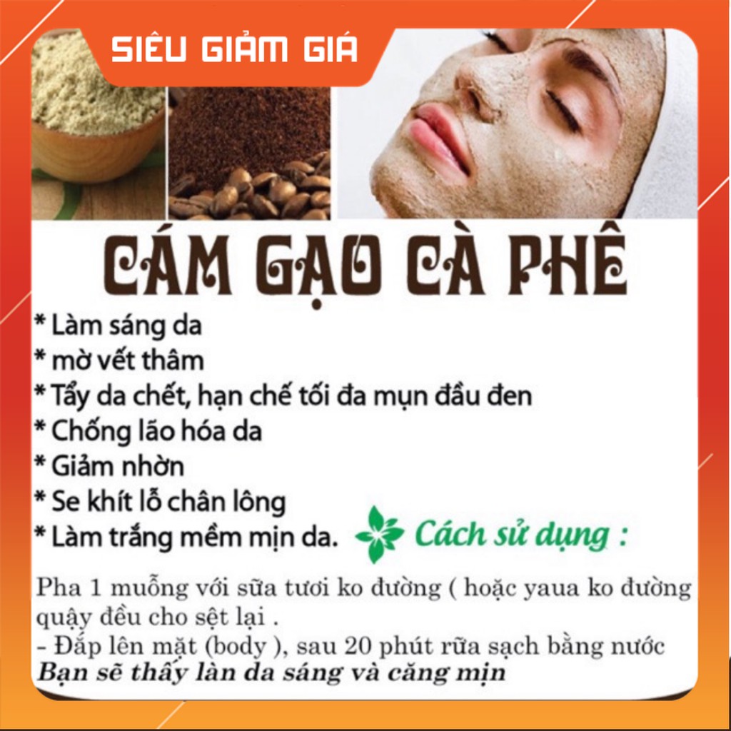 Cám Gạo Cà Phê loại 1 Hàng Handmade