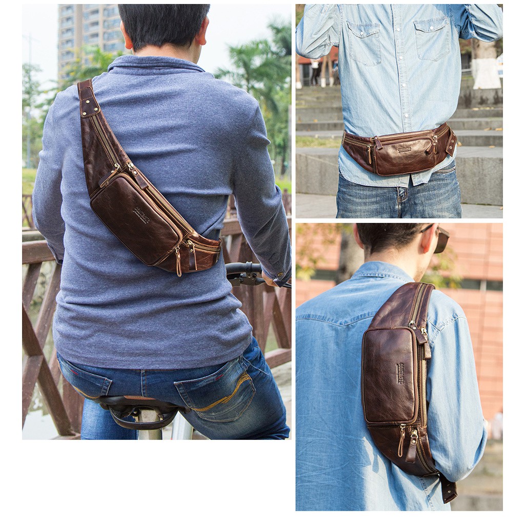 Túi đeo chéo nam HUTALEATHER MAXI2 thời trang phong cách lịch lãm TC2 | BigBuy360 - bigbuy360.vn