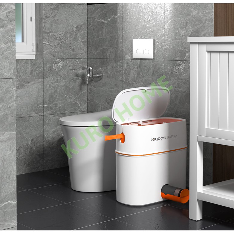 Thùng rác thông minh tự động đóng gói rút dây Joybos 11L - Dùng cho nhà bếp, nhà vệ sinh KuroHome