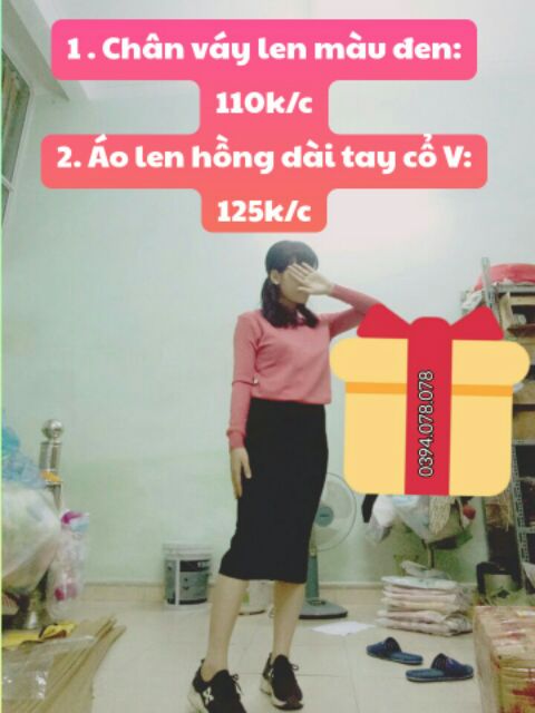 ÁO LEN DÀI TAY CỔ CHỮ V ( Hàng Quảng Châu) | BigBuy360 - bigbuy360.vn