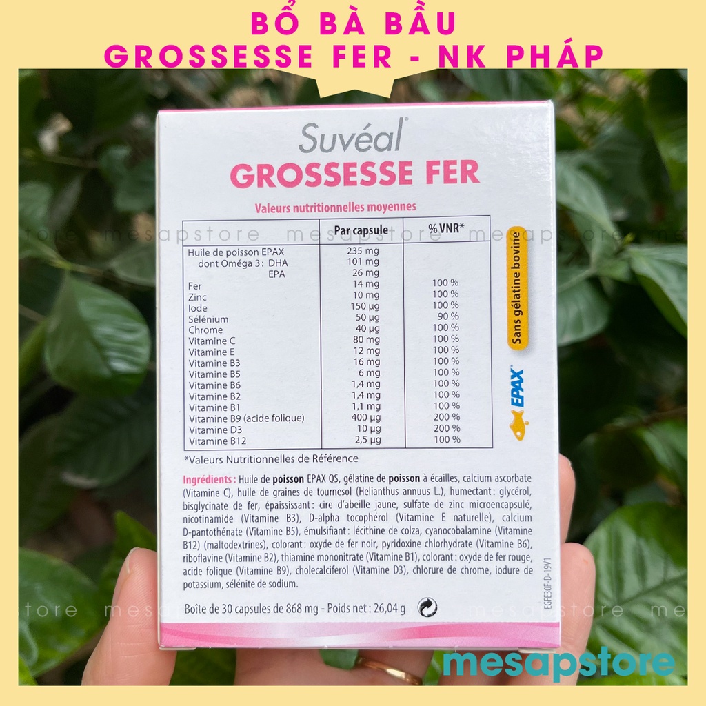 Grossesse fer bổ bà bầu của suvéal