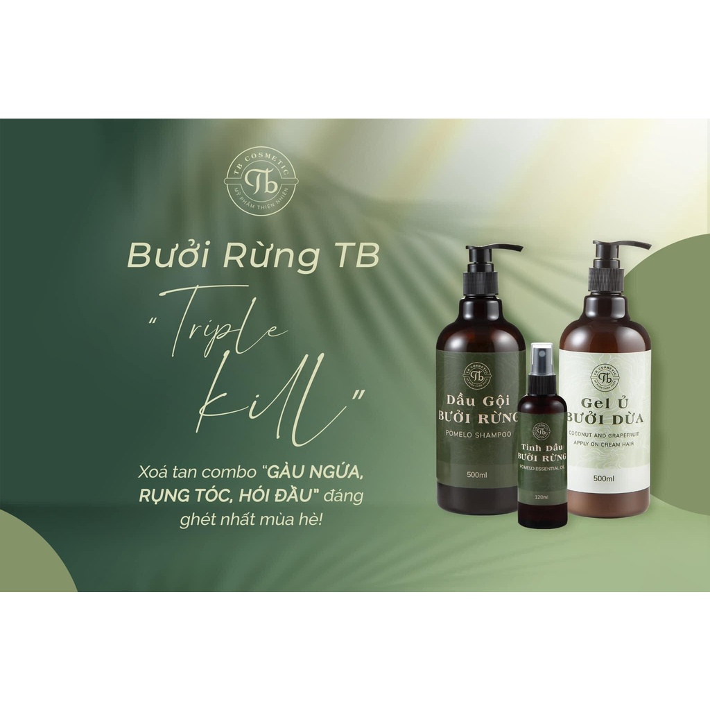 Tinh dầu bưởi rừng, dầu gội bưởi rừng Tb Comestic tgiảm rụng tóc/ kích thích mọc tóc