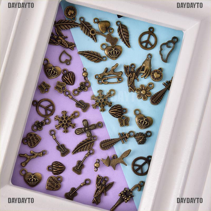 Set 100 / 50 Mặt Dây Chuyền Phong Cách Cổ Điển Dùng Làm Trang Sức DIY