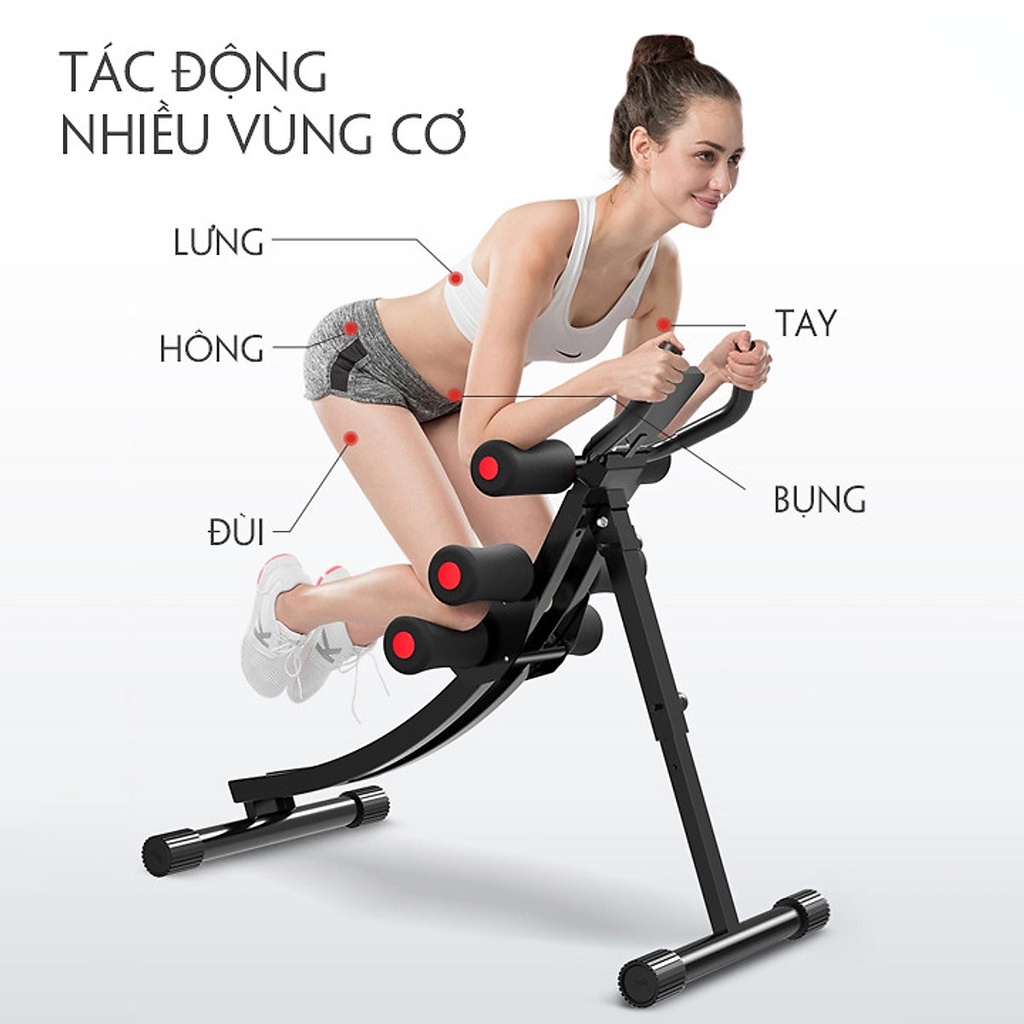 Máy tập Gym đa năng Jobur - tác động đồng thời lên cơ bụng, lưng, tay, ngực, hông, eo - nhanh chóng định hình vóc dáng