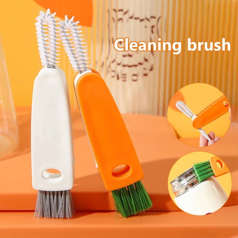Cọ Vệ Sinh Nắp Chai Lọ/Bình Sữa Em Bé 3 Trong 1 Đa Năng