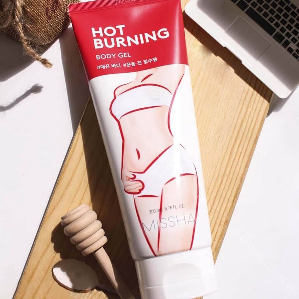 Kem tan mỡ bụng Missha Hot Burning Hàn Quốc, kem giảm mỡ bụng rạn da đùi eo hiệu quả &amp; an toàn KTM5 -ninishop