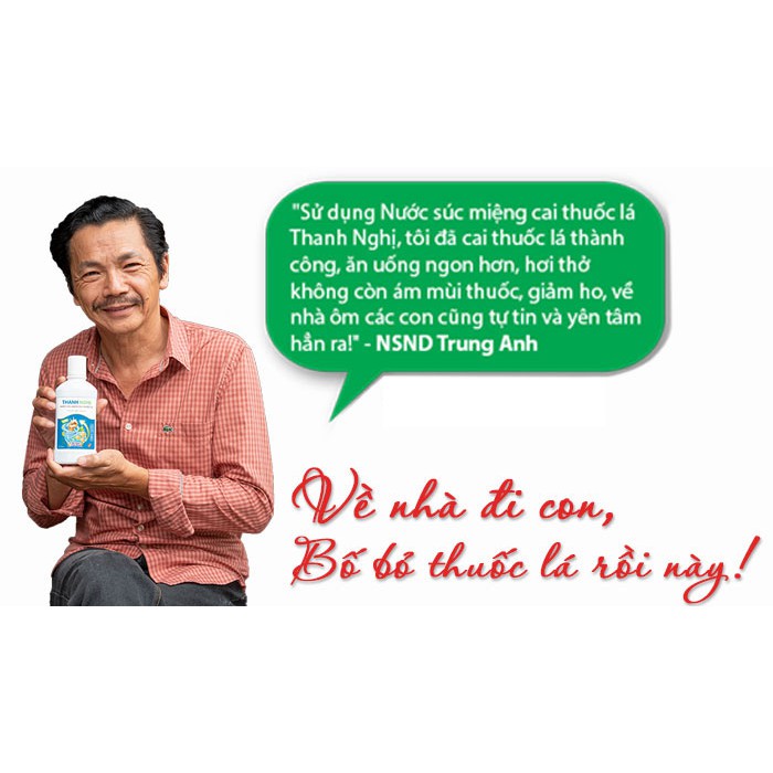 400ml chai Súc miệng cai TL  Thanh Nghị 1 LIỆU TRÌNH TỐI THIỂU 1 CHAI 400ml