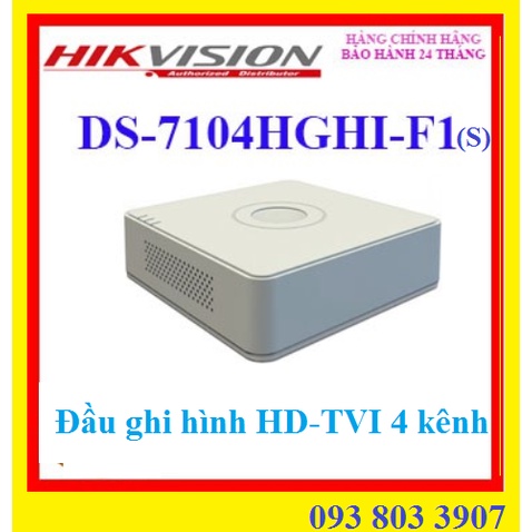 ĐẦU GHI HÌNH 4 KÊNH HIKVISION DS-7104HGHI-F1  -SOUND VIẾT TẮT ÂM THANH - ĐẦU GHI GẮN CAMERA CÓ MIC THU ÂM ĐƯỢC 2022