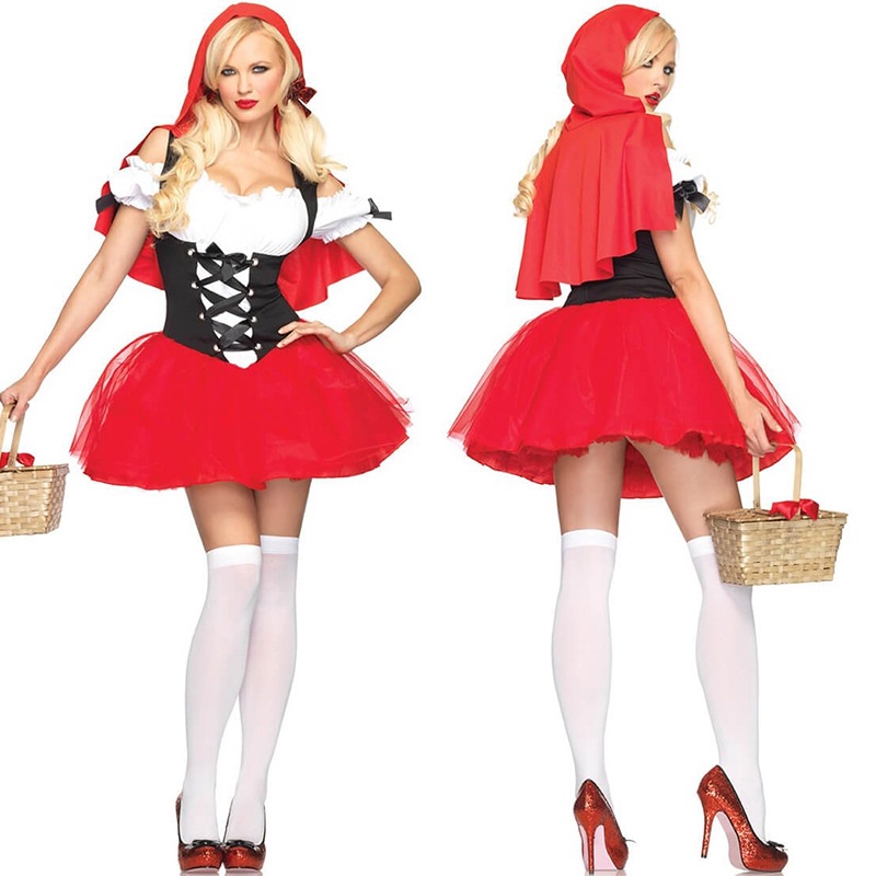 Mới Little Red Riding Hood Savage Bà Bán Phù Hợp Với Những Cô Gái Sexy Game Đồng Phục Halloween Tiệc Quần Áo