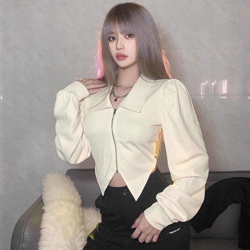 Mới Áo Thun Nữ Tay Dài Phong Cách Retro