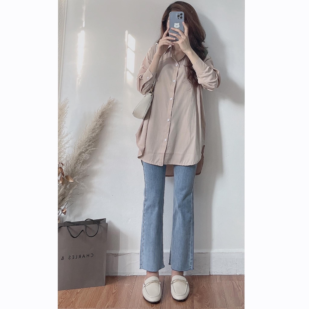 Áo sơ mi trơn ulzzang