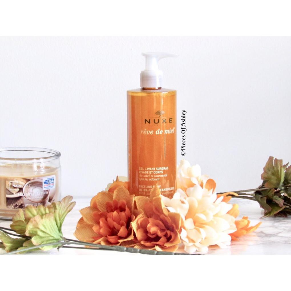 Nuxe Reve De Miel Rich Cleansing Gel - Gel Rửa Mặt &amp; Body Tinh Chất Mật Ong 400ml