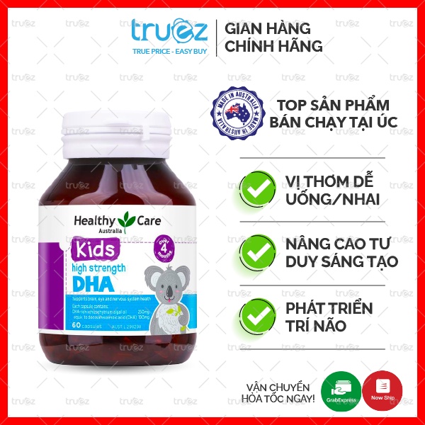 [Chính hãng] Viên bổ sung DHA Úc cho bé [ÚC] Healthy Care DHA Kid