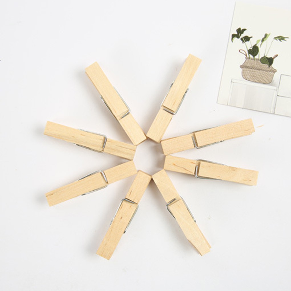 Bộ 100 Kẹp Gỗ Mini 2.5x0.3cm Đa Năng Tiện Dụng
