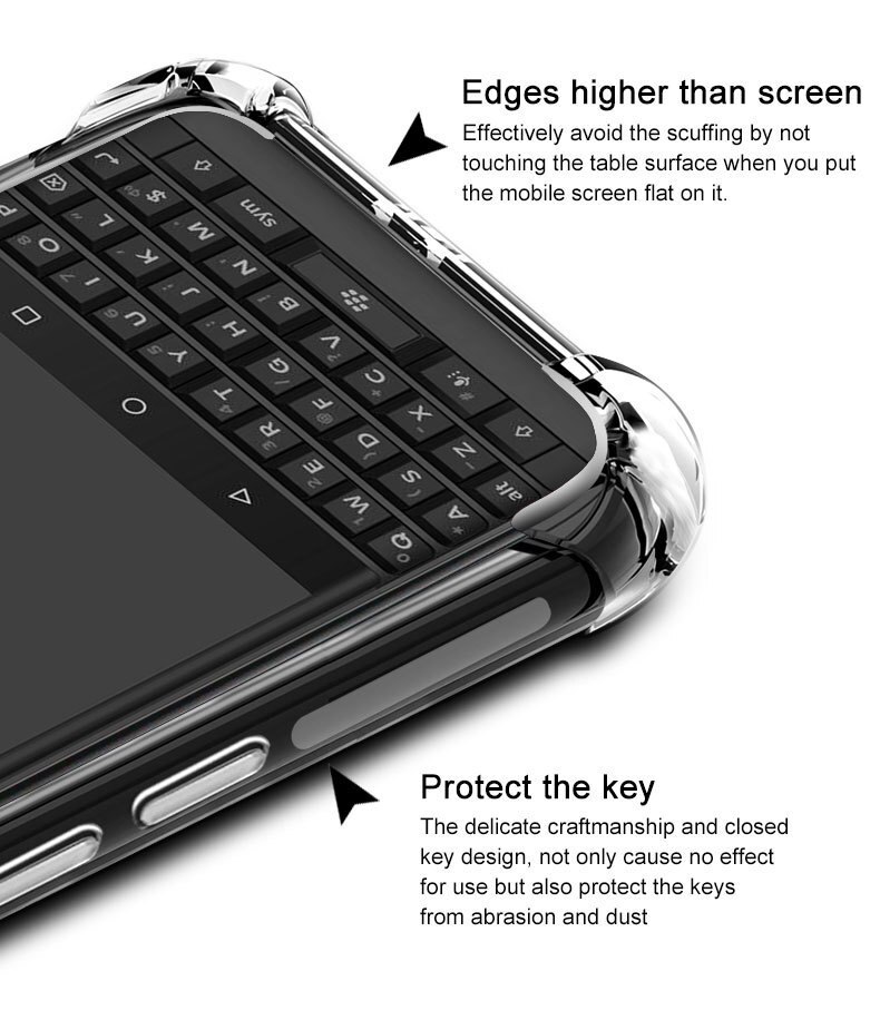 Ốp điện thoại TPU mềm đệm khí chống sốc cho BlackBerry PHONE DTK70 DTEK60 Mercury LE2 LE