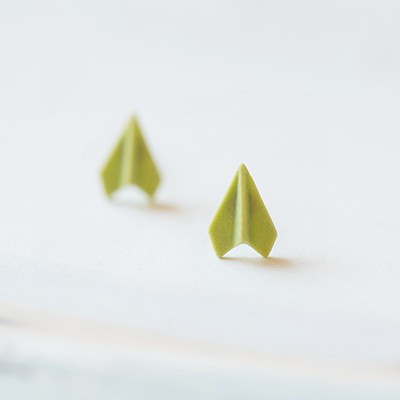 Bông Tai Hình Máy Bay Bằng Sứ Độc Đáo A14 Phong Cách Hàn Quốc Sành Điệu