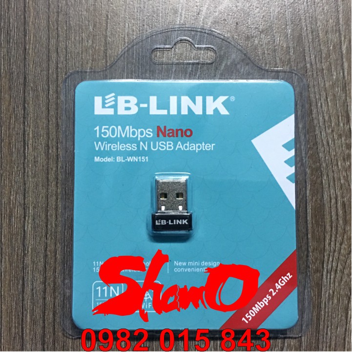 Bộ thu sóng Wifi LBLINK 150Mbps – BL-WN151 – Chính Hãng LB-Link – Bảo hành 24 tháng – Tốc độ truyền tải không dây 150Mbp