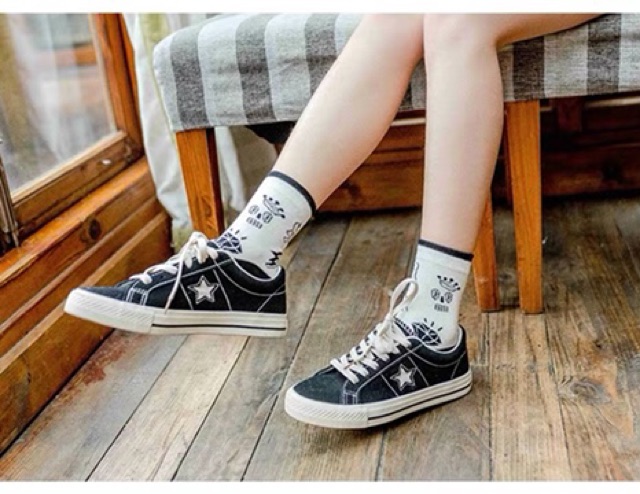 Vớ tất cao cổ họa tiết hàng Quảng Châu