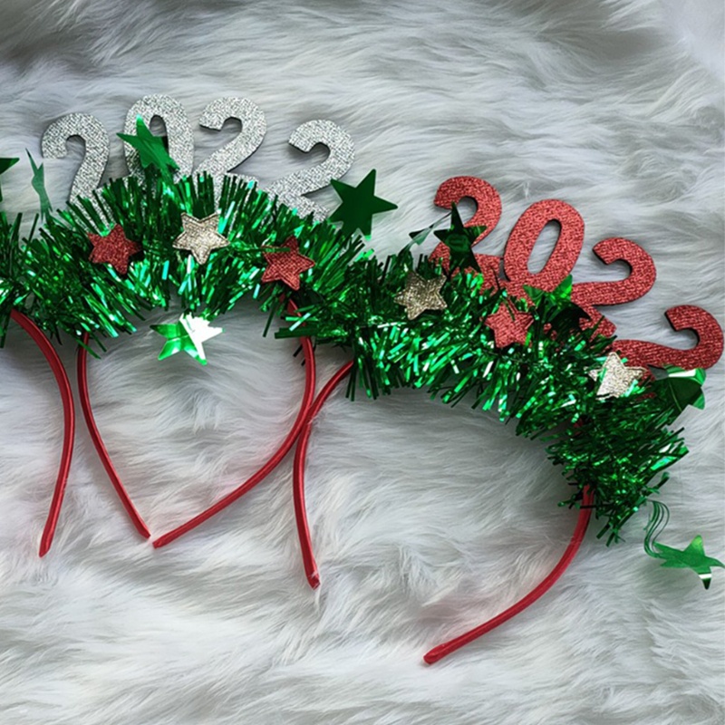 Băng Đô Cài Tóc Bằng Thiếc Phối Tua Rua Và Kim Tuyến Lấp Lánh Mừng Năm Mới