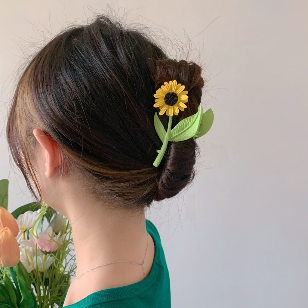 Kẹp Tóc Hoa Hướng Dương Thời Trang Hè Hàn Quốc Chất Lượng Cao Cho Nữ