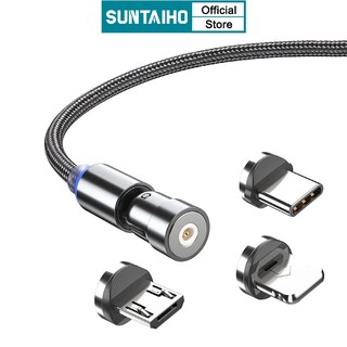 Suntaiho 2020 NEW Magnetic Charger USB Cable Type C USB C Lightning iPhone IOS Android Micro 360o+180o Rotation thumbnail