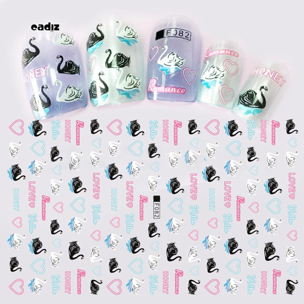 [Hàng mới về] Miếng dán họa tiết 3D dùng để trang trí móng nghệ thuật
