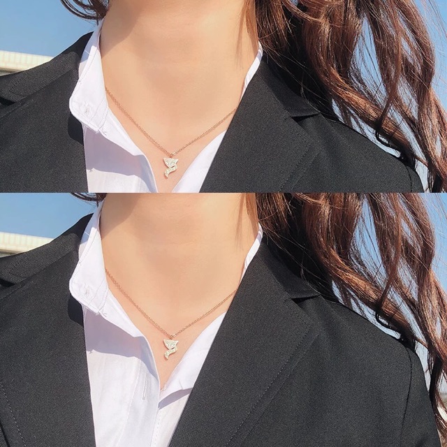 Dây chuyền titan hồ ly đuôi phun cát DTT129