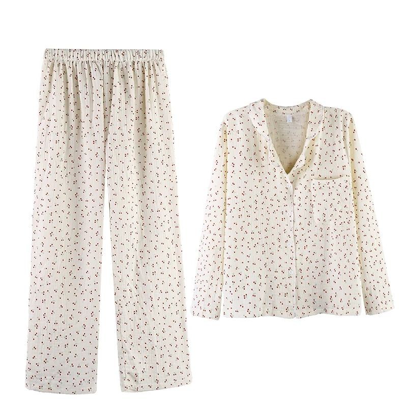 Bộ ngủ dài tay cherry