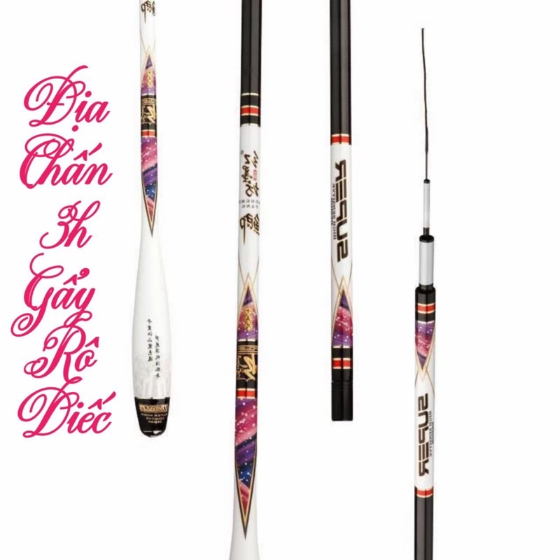 Cần cây tay Địa Chấn 3H chuyên Rô Diếc tặng ngọn phụ