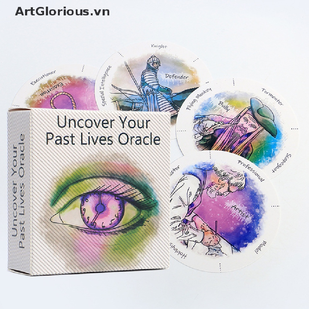 Bộ 87 Thẻ Bài Trò Chơi Uncover Your Past Life Oracle Hình Tròn Kèm Hướng Dẫn