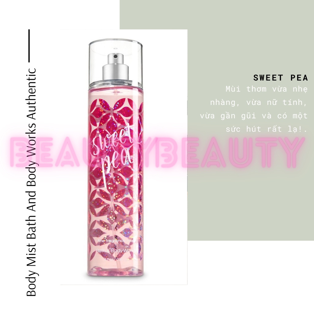 🎀Xịt thơm body mist Bath & Body Works Sweet Pea