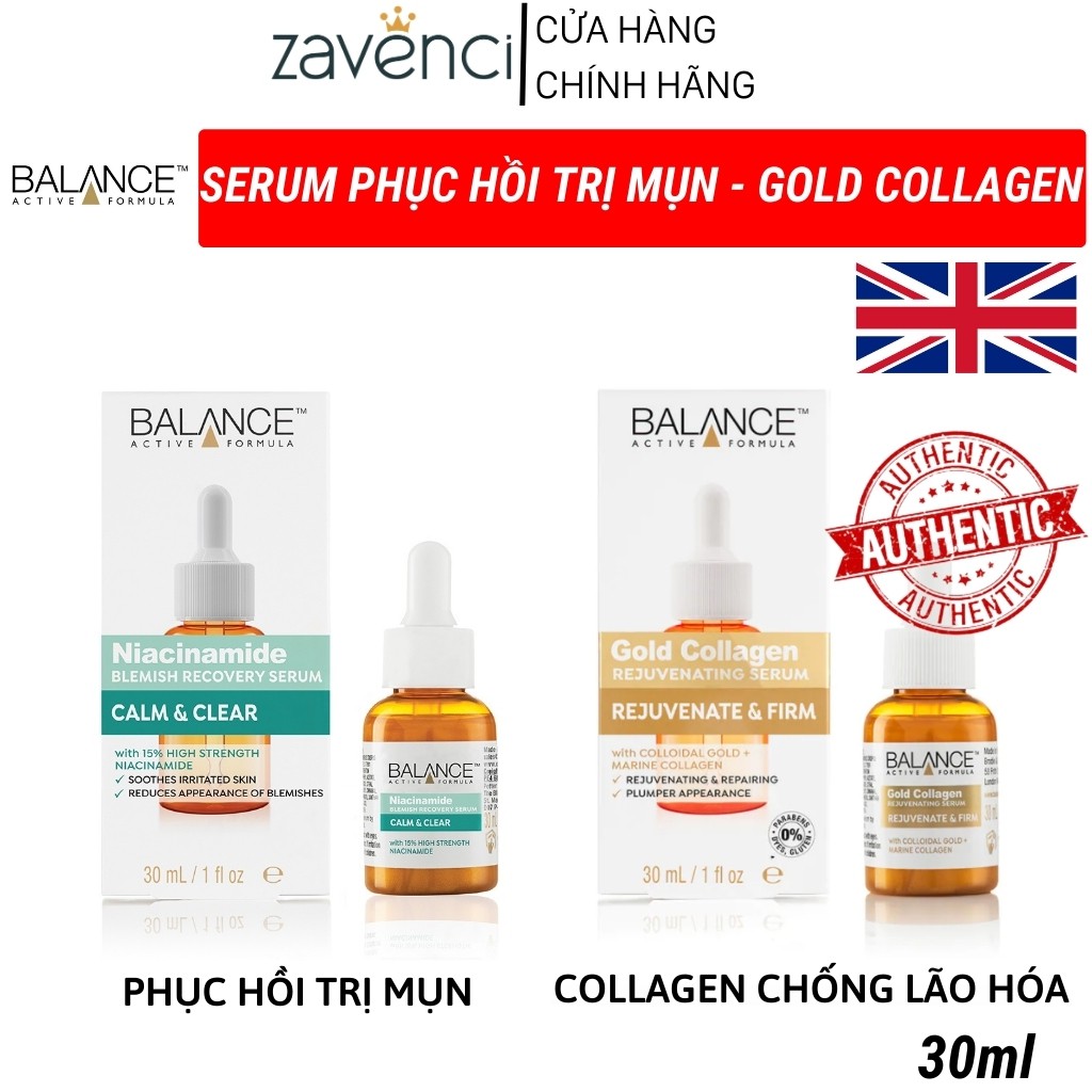 Serum BALANCE Tinh chất Vàng Gold Collagen Rejuvenating Cung Cấp Collagen Chống Lão Hóa (30ml)