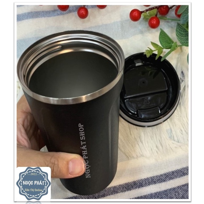 Bình giữ nhiệt, bình coffee Inox 2 lớp SUS 304 nắp bật tiện dụng 510ml