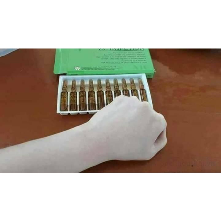 1 ống ƙích trắŉg vıtamın C ıoo% VC-Injection Thái Lan