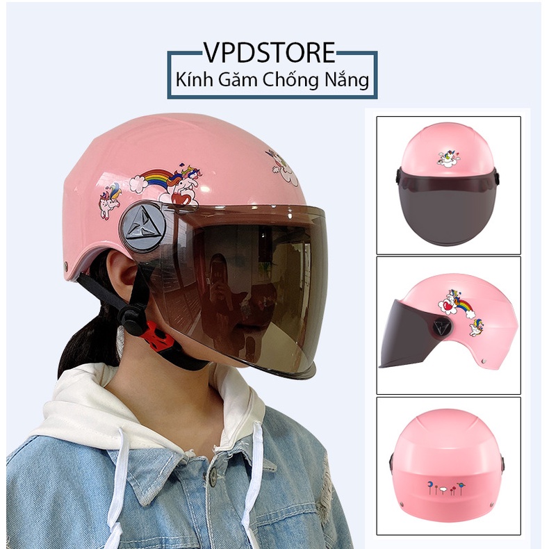 MŨ BẢO HIỂM TRẺ EM,CHO BÉ 4 ĐẾN 10 TUỔI,4 MÀU SẮC CÓ KÍNH-ĐẠT CHUẨN