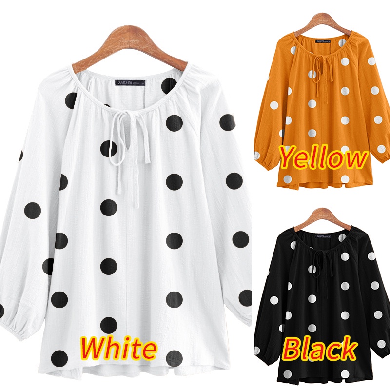 Áo nữ Zanzea tay lửng chấm bi thời trang