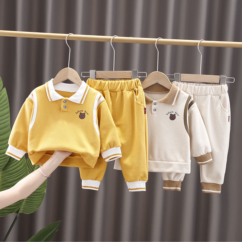 Set Đồ Thời Trang Xuân Thu 2022 Gồm Áo Sweater Tay Dài Phong Cách Mới Cho Bé Trai