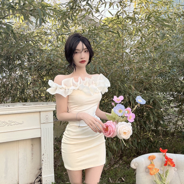 Đầm Ren Trễ Vai Thiết Kế Mới Quyến Rũ Thời Trang Dành Cho Nữ