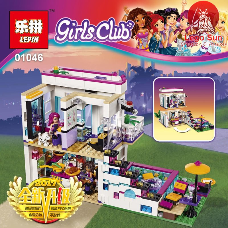 Lego Friends Livi's Pop Star House 41135 Emma Mia Lepin 01046 biệt thự của ngôi sao nhạc pop Livi Quà cho các bé gái