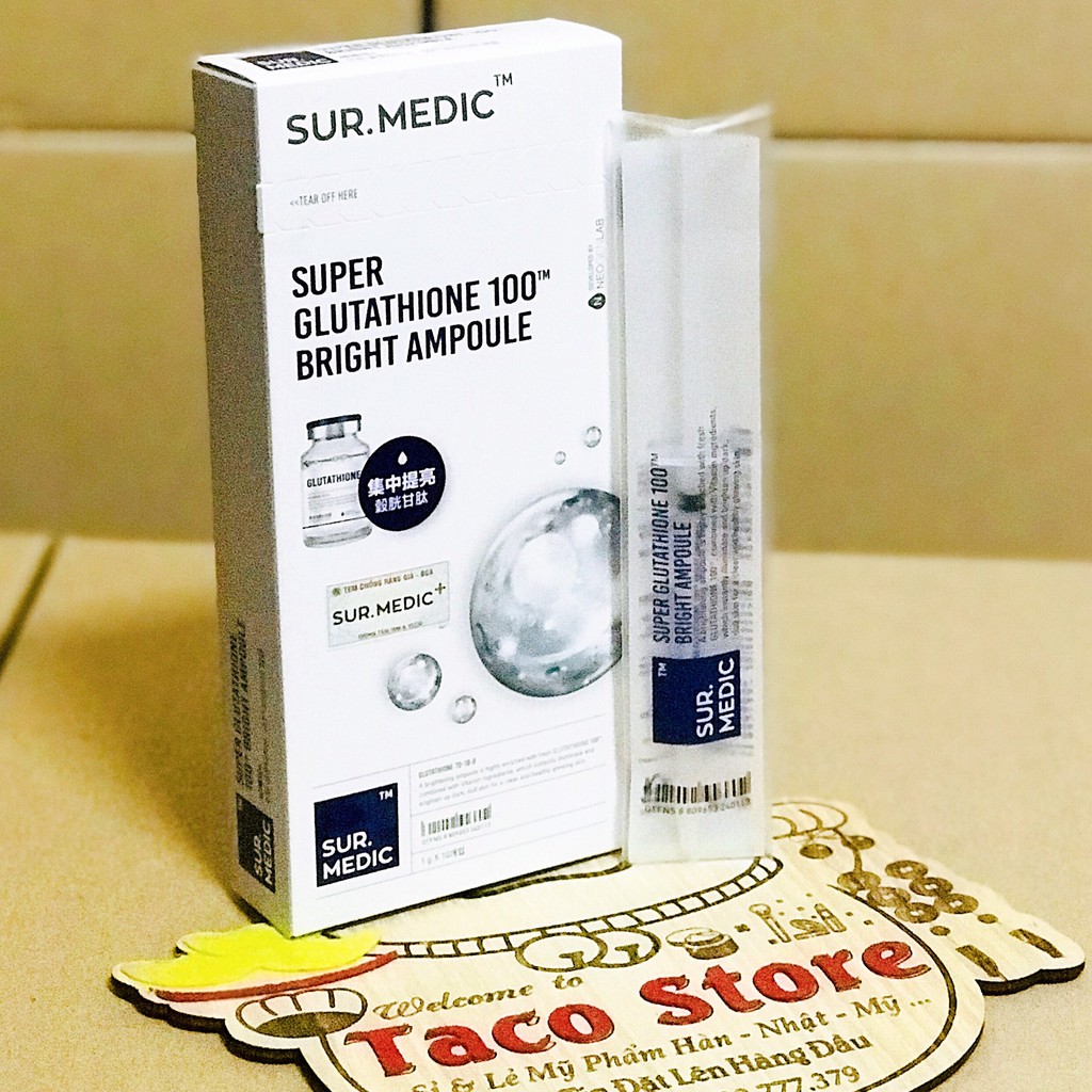 Serum Truyền Trắng Sur.Medic + Super Glutathione 100 Bright Ampoule